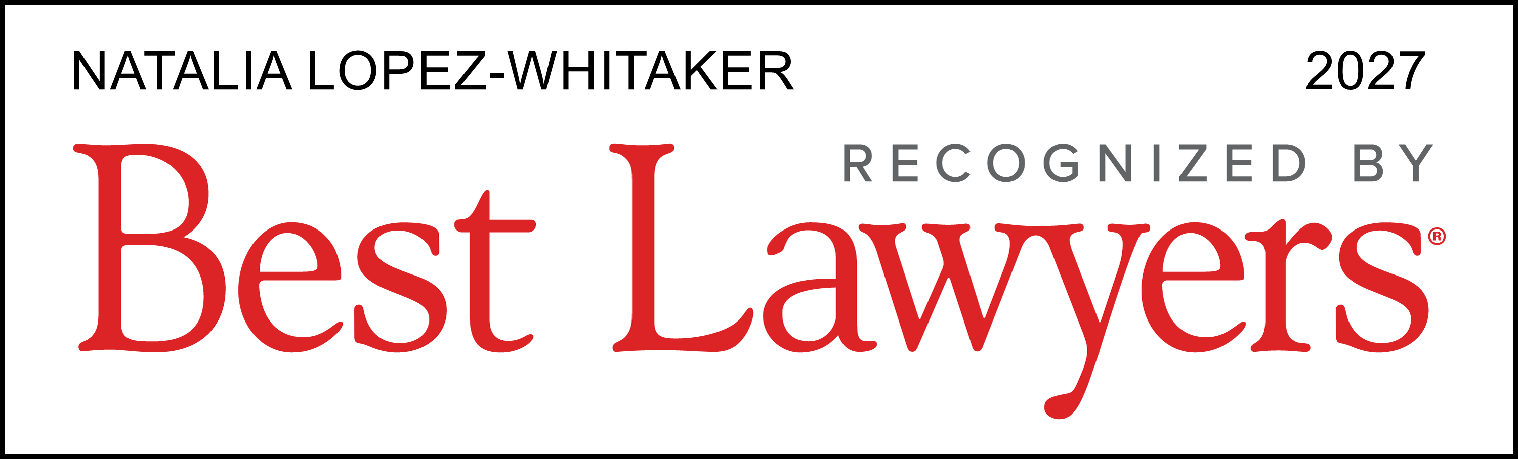 Best Lawyers 2027 - Natalia